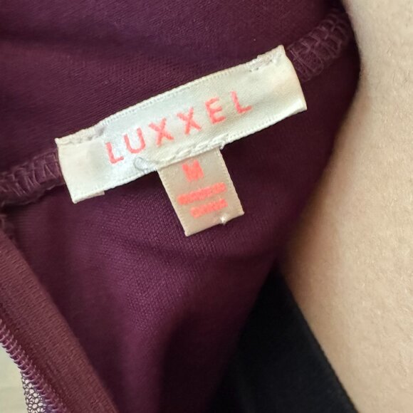 PROM Wedding Dress Aubergine Purple Tulle Flow Sheer Long Dress Selena Luxxel M - Picture 6 of 6